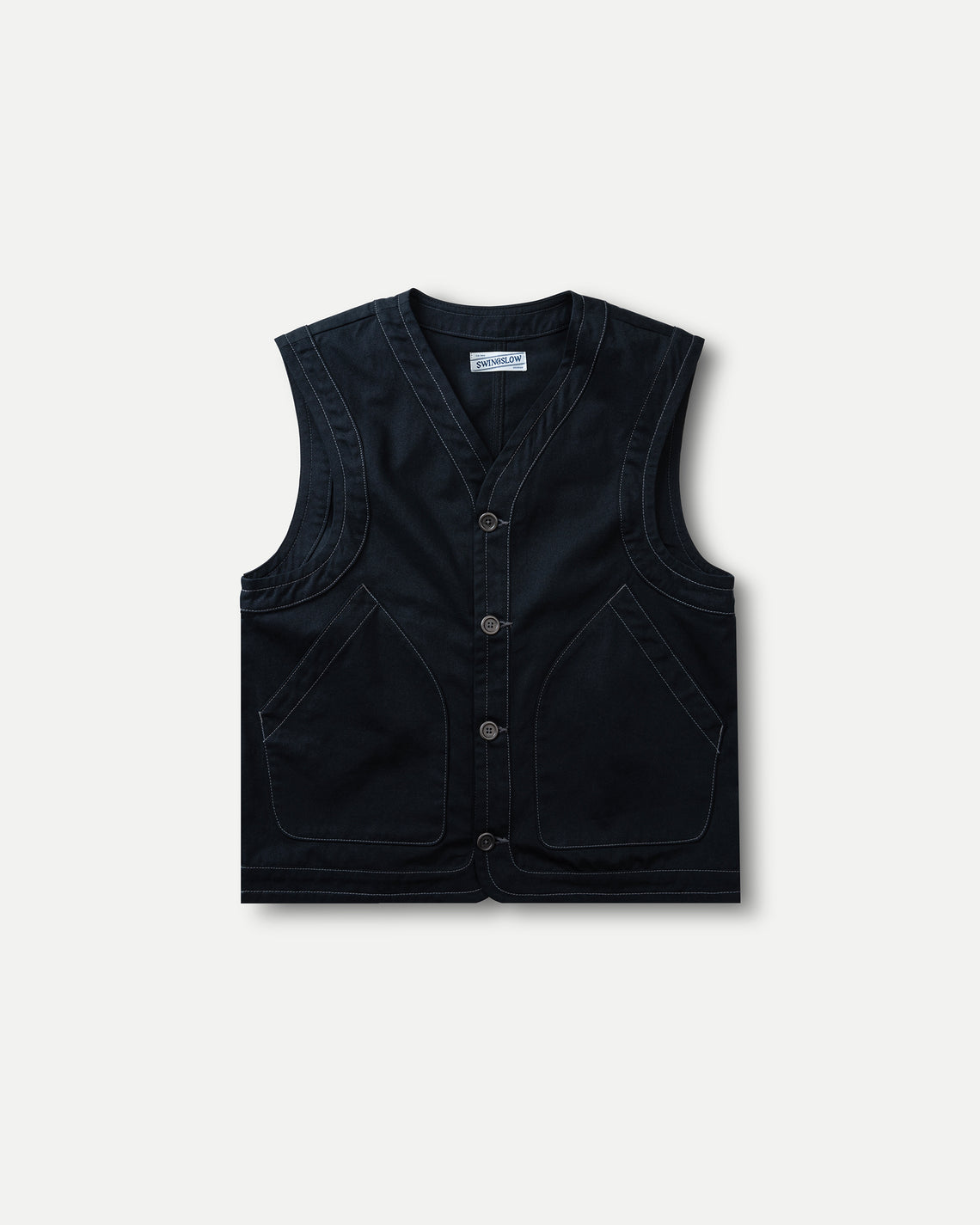 CONTRAST STITCH DASHER VEST